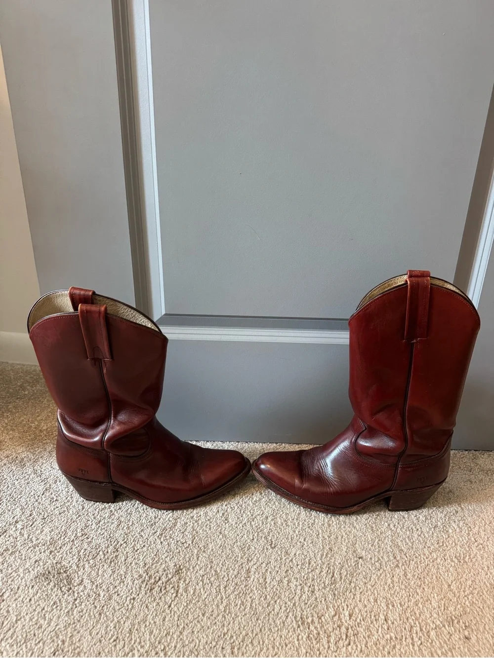 Frye Men’s Burgundy Lace Up Western Boots